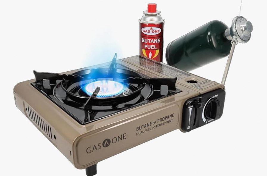Gas One GS-3400P Propane or Butane Stove Dual Fuel Stove Portable Camping Stove - Patented - with Carrying Case Great for Emergency Preparedness Kit product image