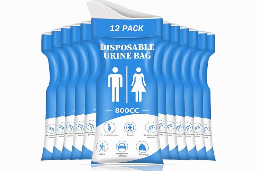DIBBATU Disposable Urine Bag, 12/24 PCS Pee Bags for Travel for Women/Men, 800ML Emergency Portable Urinal Bag and Vomit Bags, Unisex Urinal Bag for Camping, Traffic Jams, Pregnant, Patient product image