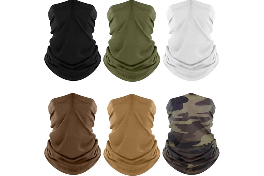 Fuinloth Neck Gaiter, 6 Pack Cooling UV Protection Bandana Face Mask Gator Scarf for Men Women product image