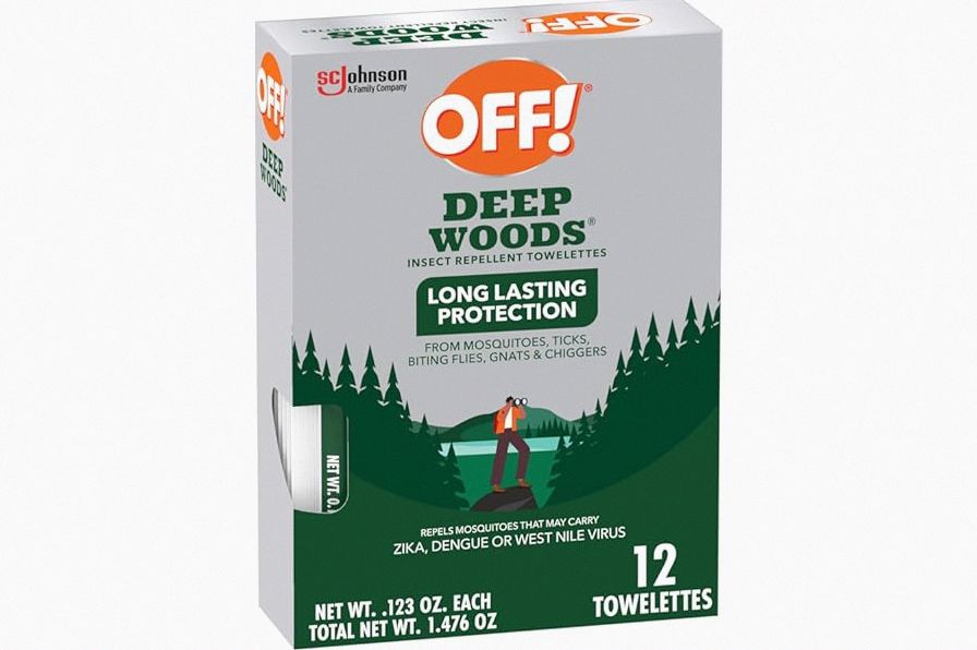 OFF! Deep Woods Mosquito and Insect Repellent Wipes, Long lasting, 12 Individually Wrapped Wipes (Pack of 1) product image