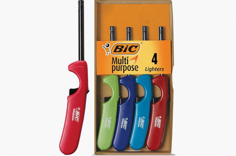 BIC Multi-purpose Classic Edition Lighters, Long Durable Metal Wand, Great For Grills, Fireplaces and Candles, Utility Lighter, Assorted Colors, 4-Count product image