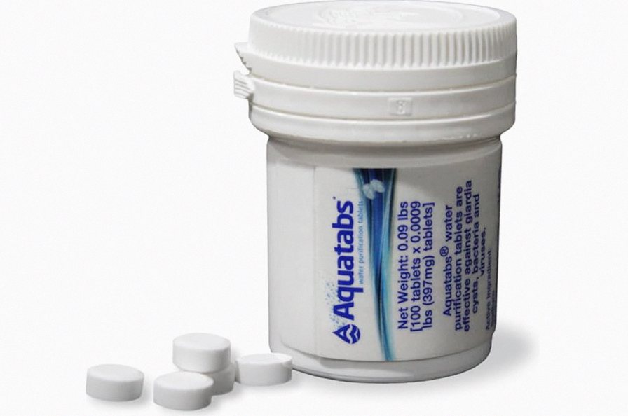 Aquatabs Water Purification Tablets (397mg, 100 Pack). Water Filtration System for Camping, Boating, Emergency Water, Survival Kit, and Marine. Easy-to-Use Water Purifier Treatment. product image