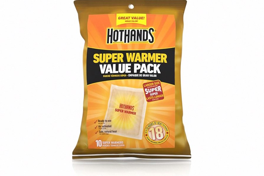 HotHands Body & Hand Super Warmers - Long Lasting Natural Odorless Air Activated Warmers - Up to 18 Hours of Heat - 10 Individual Warmers product image