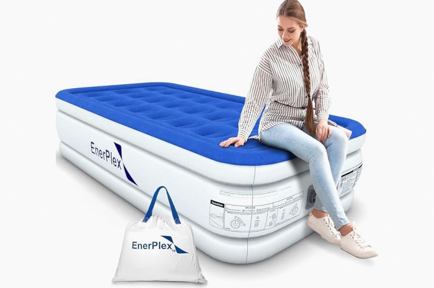 EnerPlex Air Mattress with Built in Pump - Self-Inflating Blow Up Mattress with Neck Support - Inflatable Air Bed for Portable Travel & Home Use product image