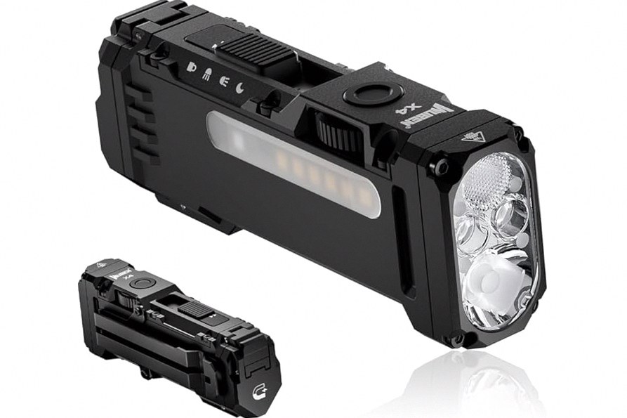 WUBEN X4 EDC Rechargeable Flashlight with RGB Light, 1500 Lumens Mini Flashlight with Tactical Switch and Magnetic, IP68 Portable Pocket Clip USB C Flash Light for Camping, Checking, Emergencies product image