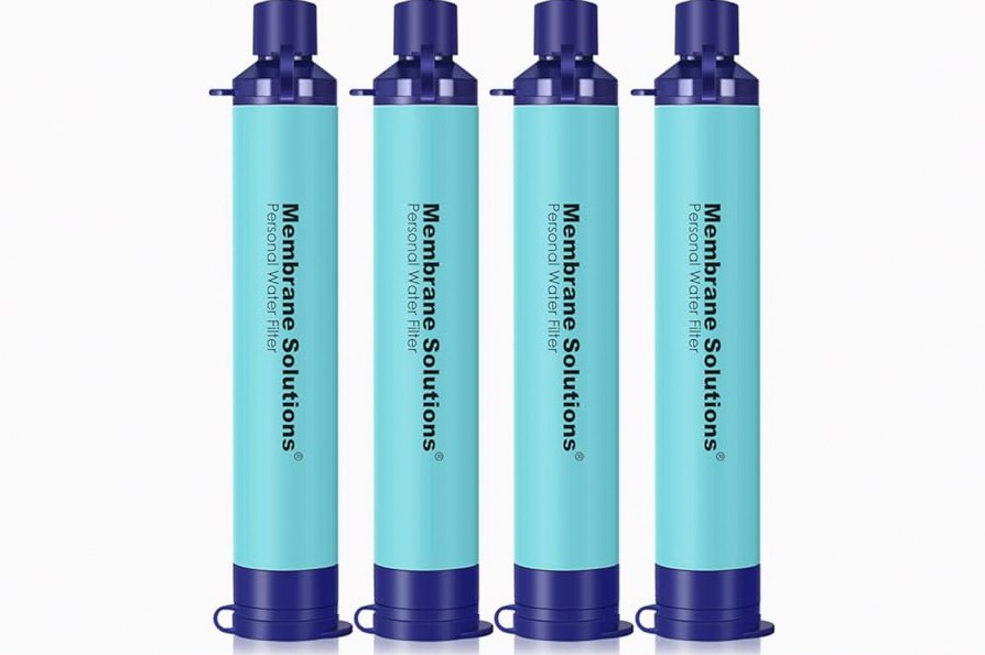 Membrane Solutions Straw Water Filter S1, NSF/ANSI 42&372&401 certificated, Survival Filtration Portable Gear, Emergency Preparedness, Supply for Drinking Hiking Camping Team Family Outing product image