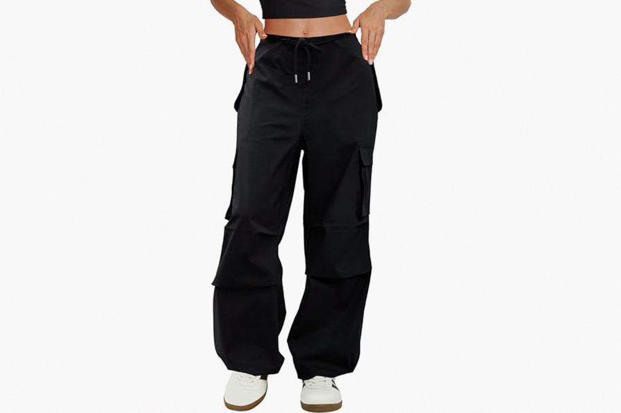 COPYLEAF Cargo Pants Women Low Waisted Parachute Pants with Pockets Loose Baggy Hiking Pants Y2K Clothes product image