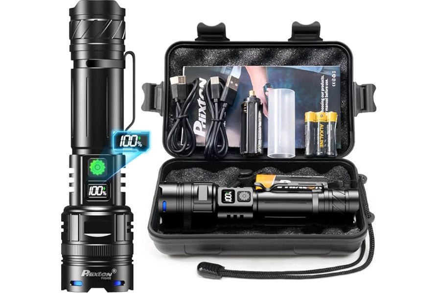 Rechargeable Flashlights 10000 High Lumens Single One Mode Super Bright, High Powered LED Flashlight USB C, High Beam 3280 ft Long Lasting Powerful Heavy Duty Strong Flash Light For Security Hiking product image